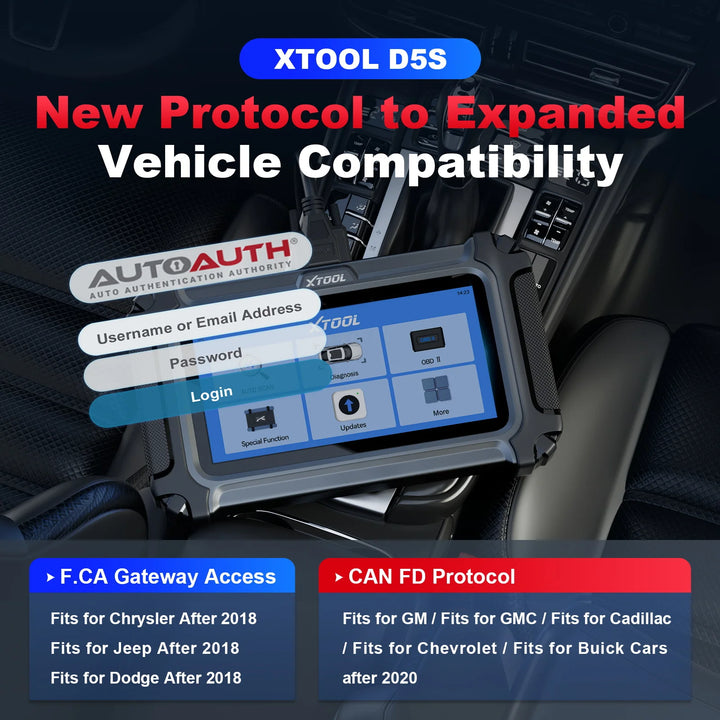 XTOOL D5S Full System Diagnostic Scanner with 16+ Reset Services