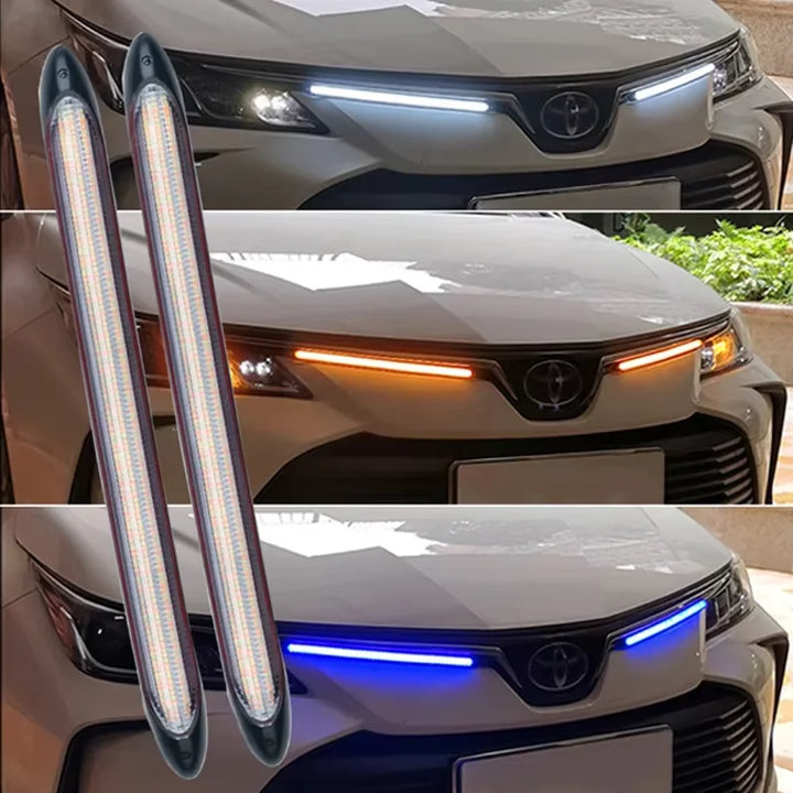 LED DRL Strip Pair – Flexible Waterproof 12V Daytime Running & Turn Signal