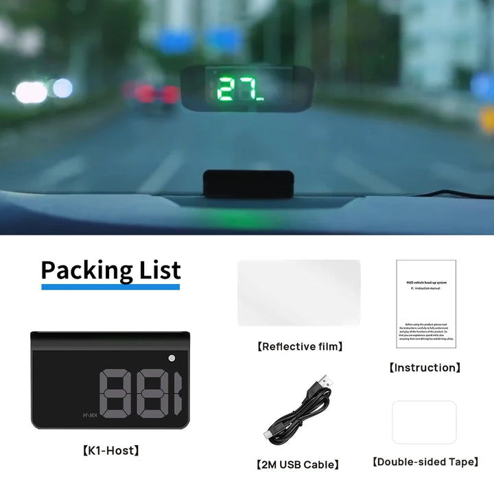 Universal Car HUD Speedometer