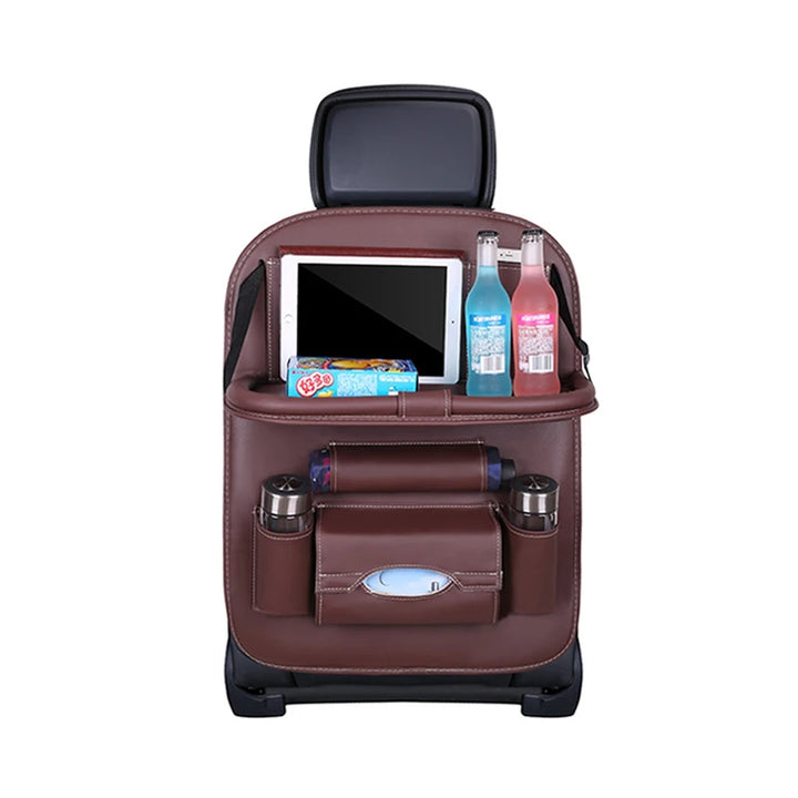 LuxRide PU Leather Car Seat Organizer