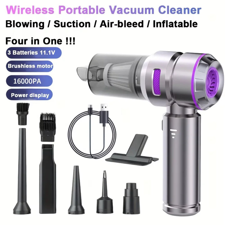 Cordless Car Vacuum 390000 PA – Powerful Wireless Handheld Interior Cleaner
