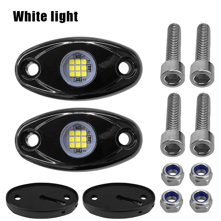 Waterproof LED Rock Lights – Underbody Glow Jeep ATV Truck SUV Off-Road Pair