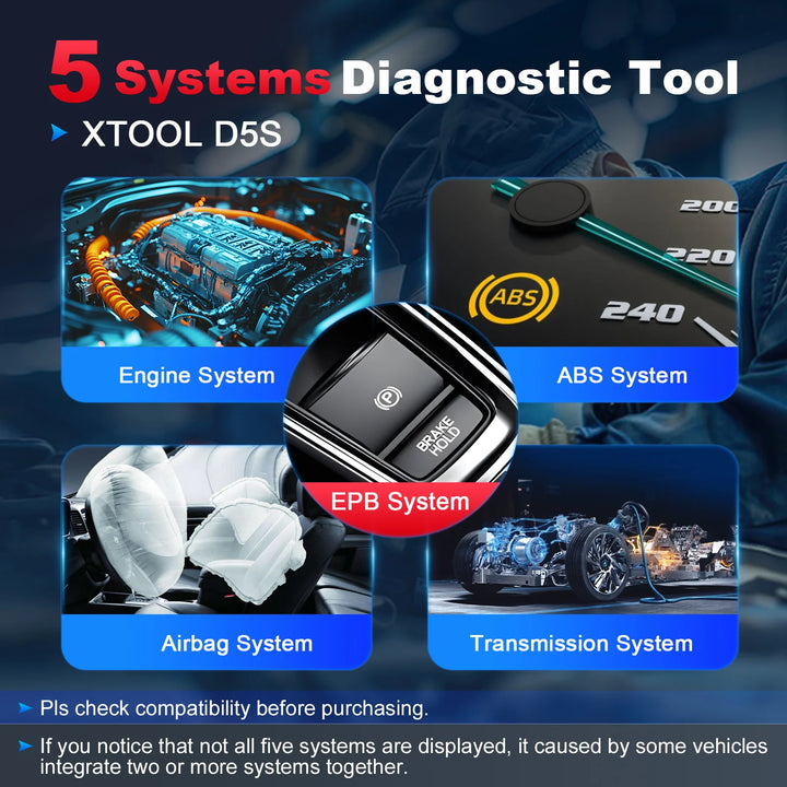 XTOOL D5S Full System Diagnostic Scanner with 16+ Reset Services