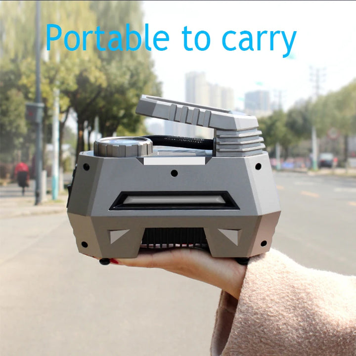 Portable Tire Inflator 150 PSI 12V – Digital Gauge & Emergency Flashlight