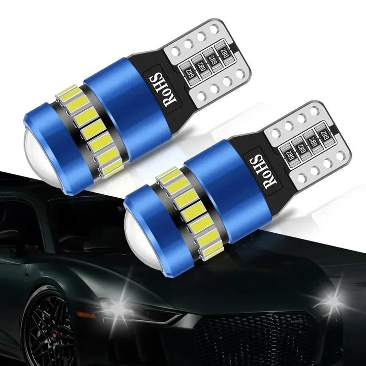 T10 W5W 194 CANBUS LED Bulbs 2-Pack – 6000K White Interior & License Plate