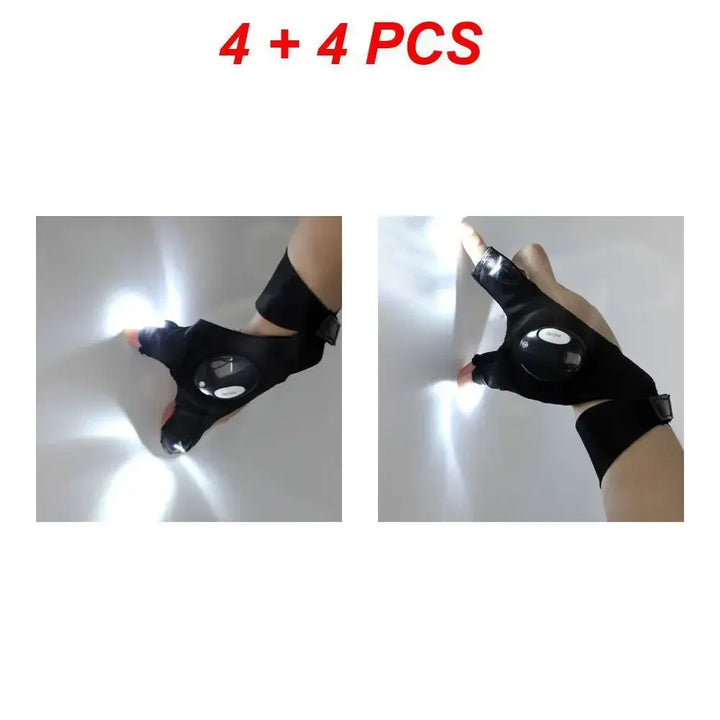 LumiGrip LED Fingerless Gloves