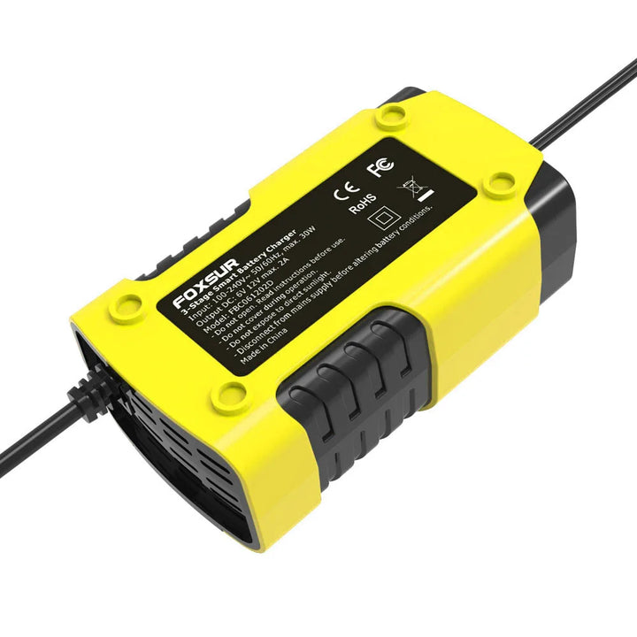 Smart Car Battery Charger 6V/12V 2A – Auto Trickle Maintainer & Desulfator