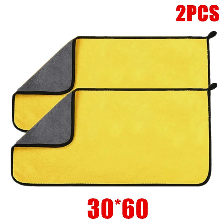 Thick Microfiber Car Drying Towel – Dual-Layer Streak-Free Cloth Pack Options
