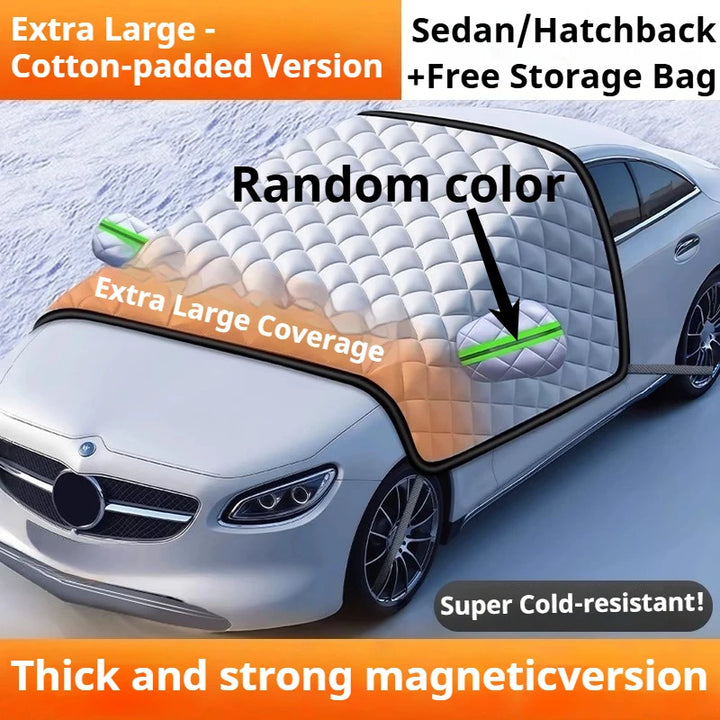 3-Window Car Windshield Cover – Frost Snow Blocker & UV Sun Shade Protection