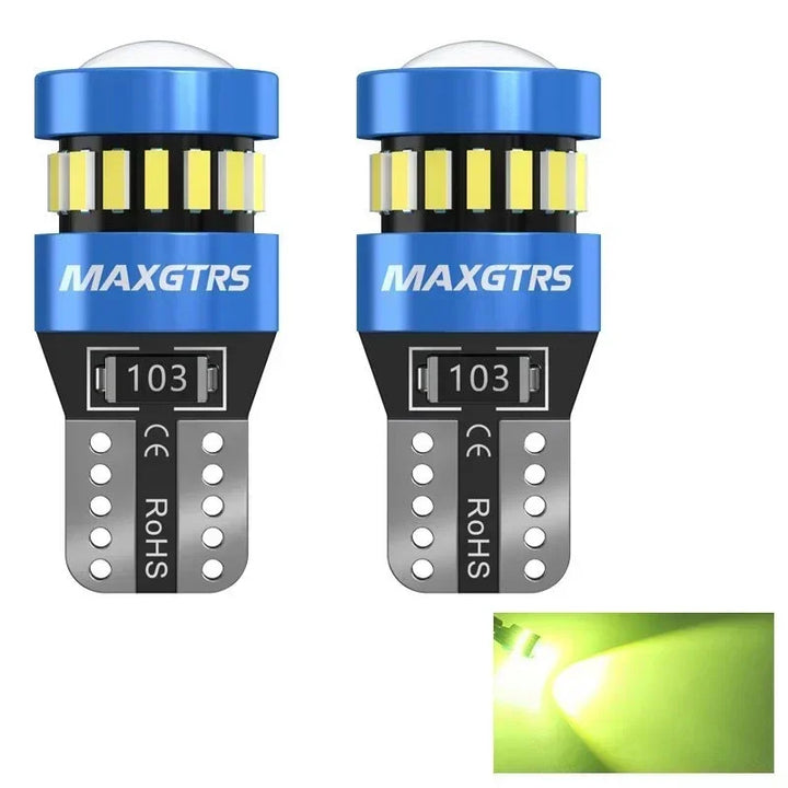 T10 W5W 194 CANBUS LED Bulbs 2-Pack – 6000K White Interior & License Plate