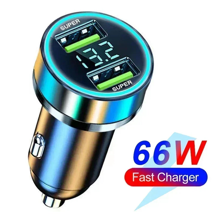 6-Port Car Charger QC3.0 – 12/24V Colorful LED Multi-Port Quick Charge Adapter