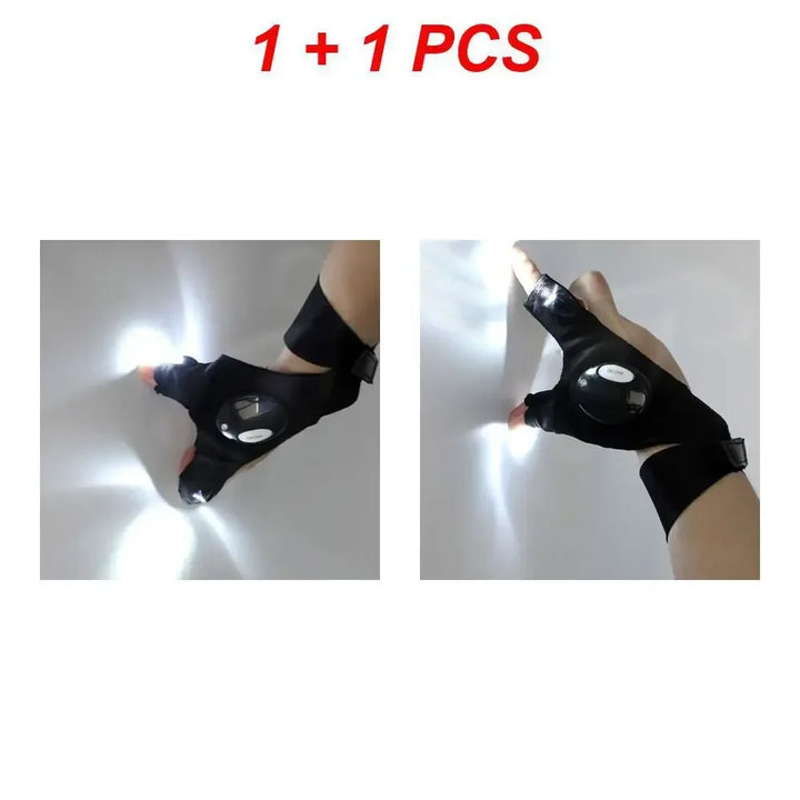 LumiGrip LED Fingerless Gloves