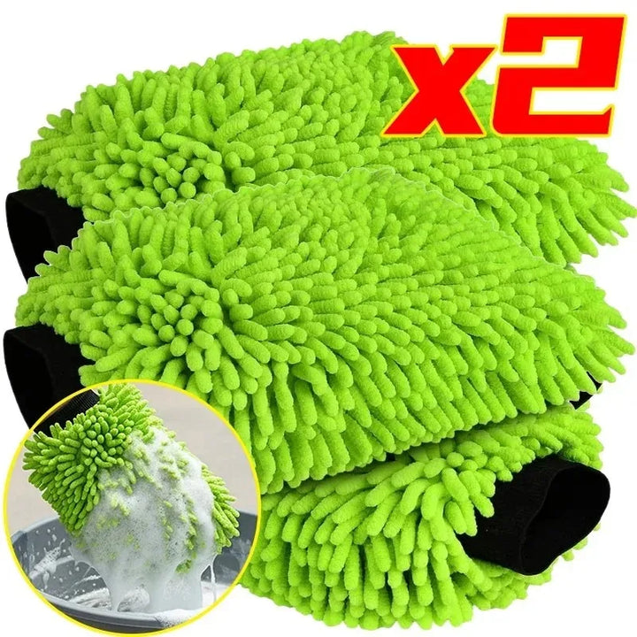 Microfiber Car Wash Mitt – High-Absorbent Scratch-Free Detailing Glove Auto &