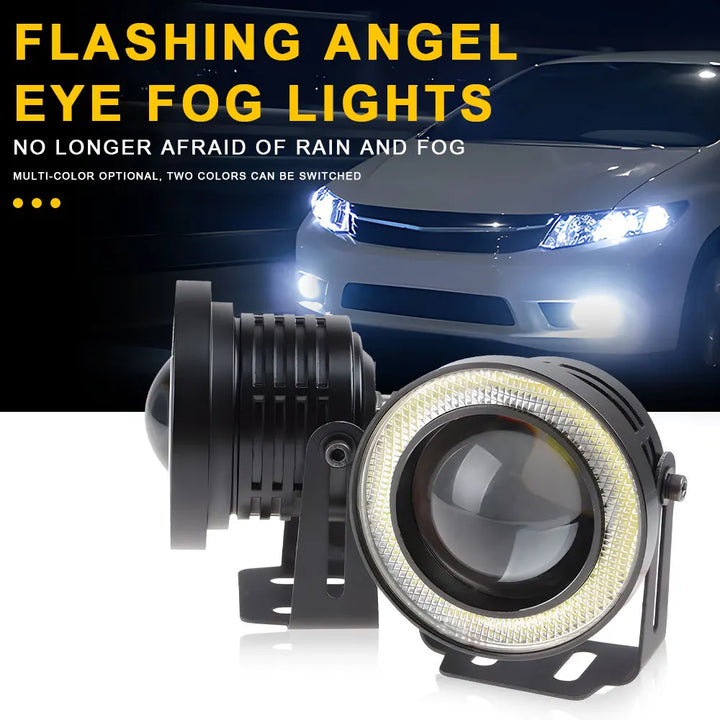 COB LED Angel Eyes DRL – Waterproof Daytime Running & Flowing Turn Signal 12V