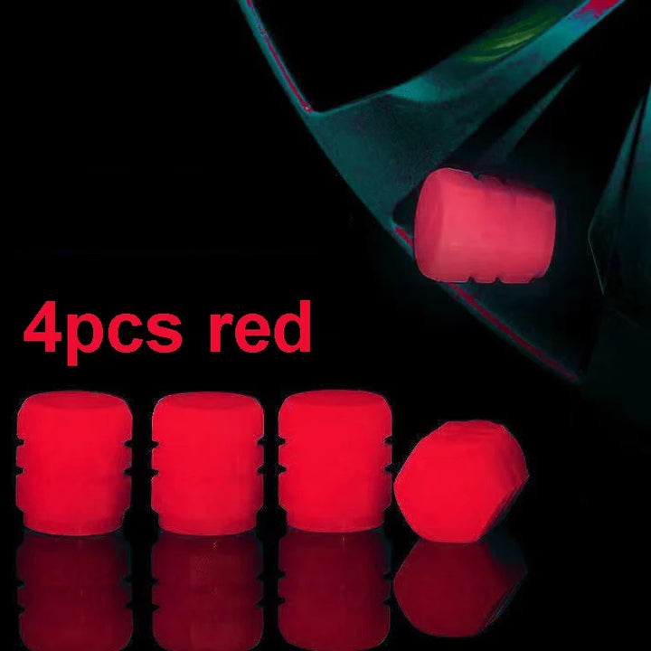 GlowRide™ Luminous Tire Valve Caps – Night Glowing Wheel Decor