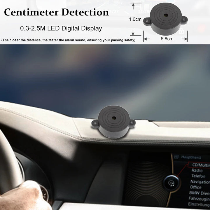 Car Parking Sensor Kit 22mm – 4 Sensors Reverse Radar Buzzer Alert 12 Colors