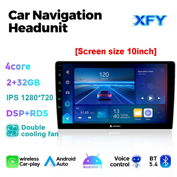 Portable Wireless CarPlay Android Auto Touchscreen – Universal Car Stereo