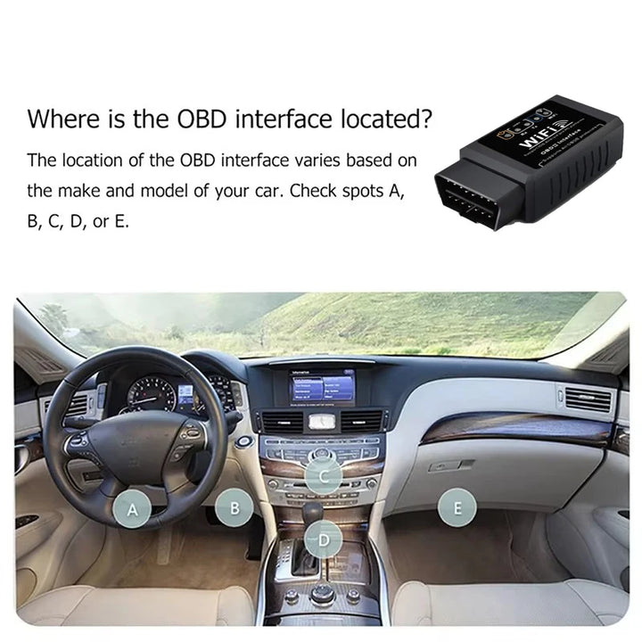 ELM327 WiFi OBD2 Scanner V1.5 – Car Diagnostic Code Reader iOS Android PC