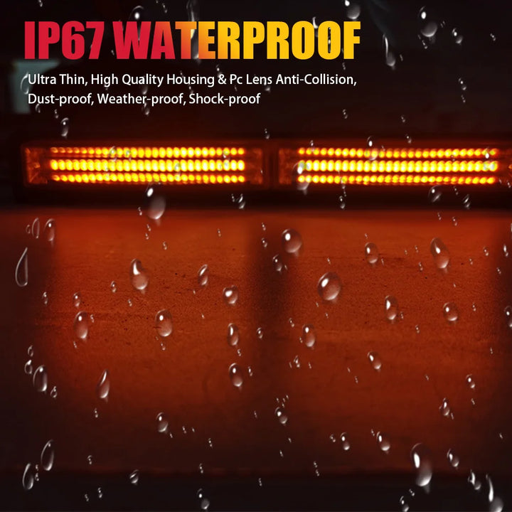 LED Strobe Beacon Warning Light – Multi-Color Grille Flash 12-24V Emergency