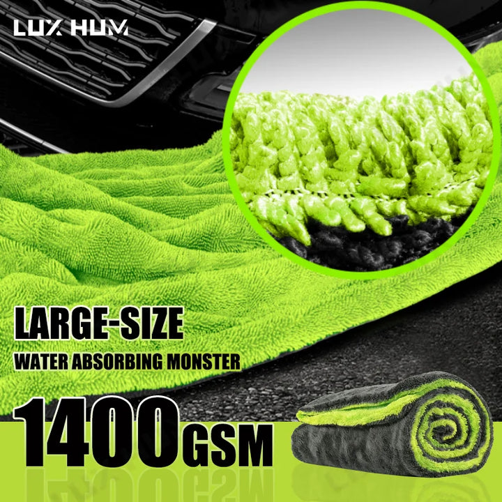 1400GSM Oversized Microfiber Drying Towel – 60x120cm Scratch-Free Car Detailing