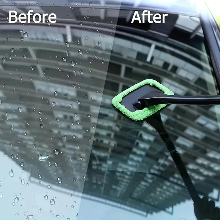 Long-Handle Car Windshield Cleaning Brush – Interior Glass Wiper Wash Tool