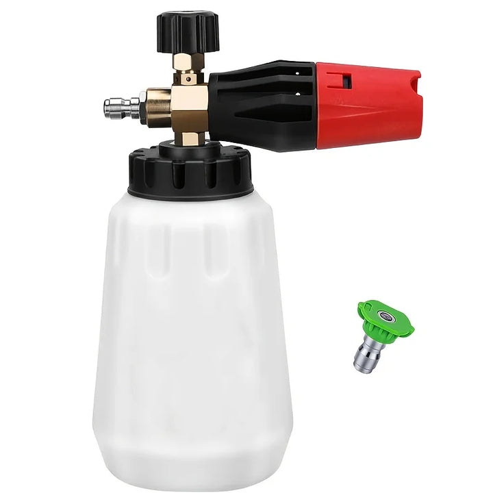 Adjustable Foam Cannon 1L – 5 Nozzles 1/4 Quick Connect for Pressure Washers