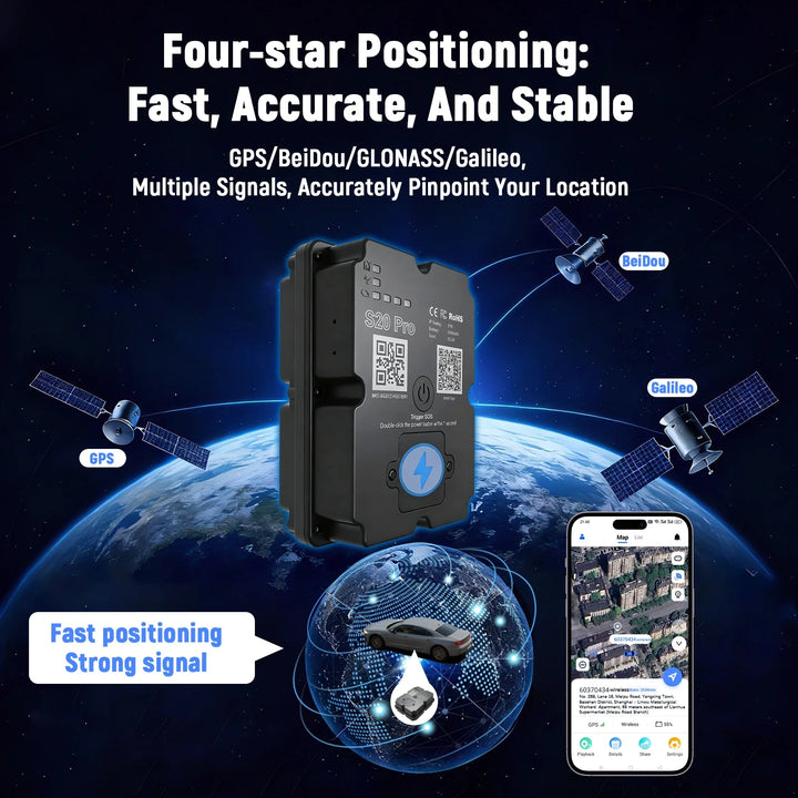Magnetic GPS Tracker for Vehicles – Real-Time Anti-Theft Locator Long Standby
