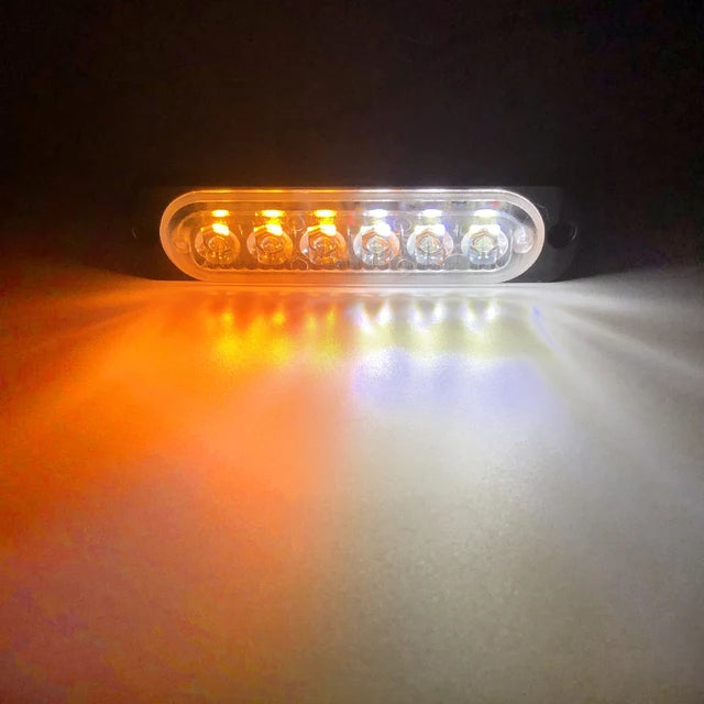 6-LED Grille Strobe Warning Light – Emergency Flash Car & Truck 12/24V