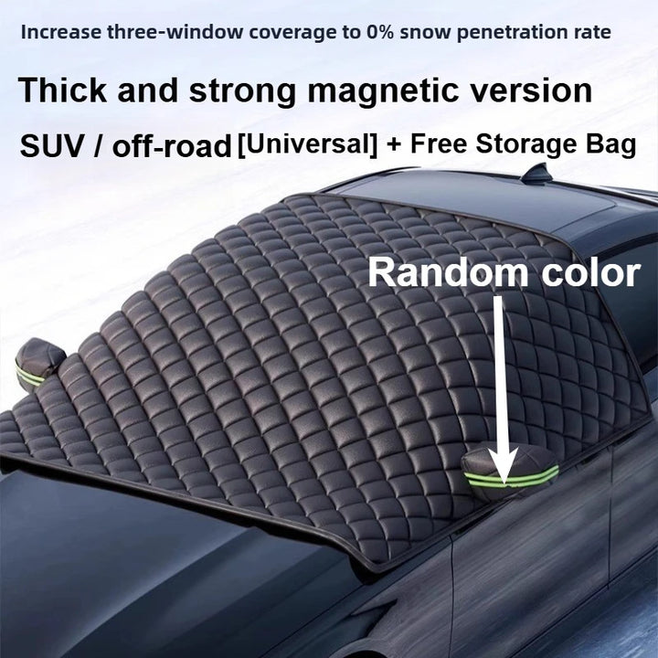 3-Window Car Windshield Cover – Frost Snow Blocker & UV Sun Shade Protection