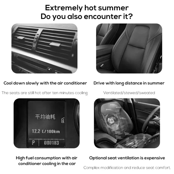 CoolBreeze™ 360° USB Car Seat Fan