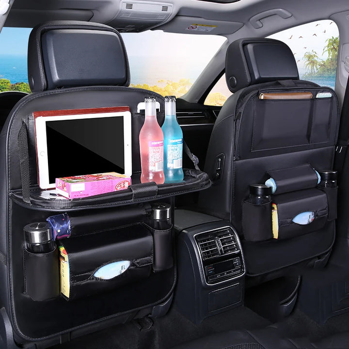 LuxRide PU Leather Car Seat Organizer