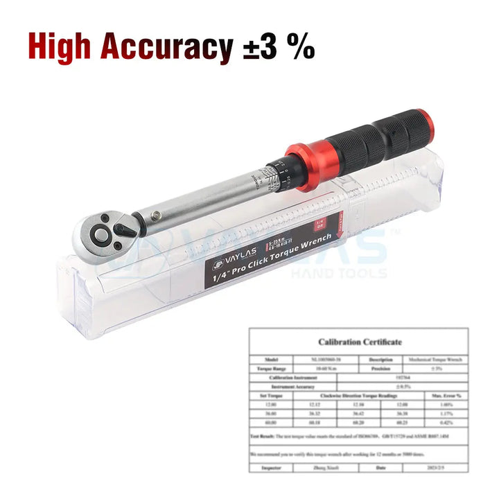 1/4 Drive Click Torque Wrench 5-25 Nm – Precision Ratchet Car & Bicycle Tool