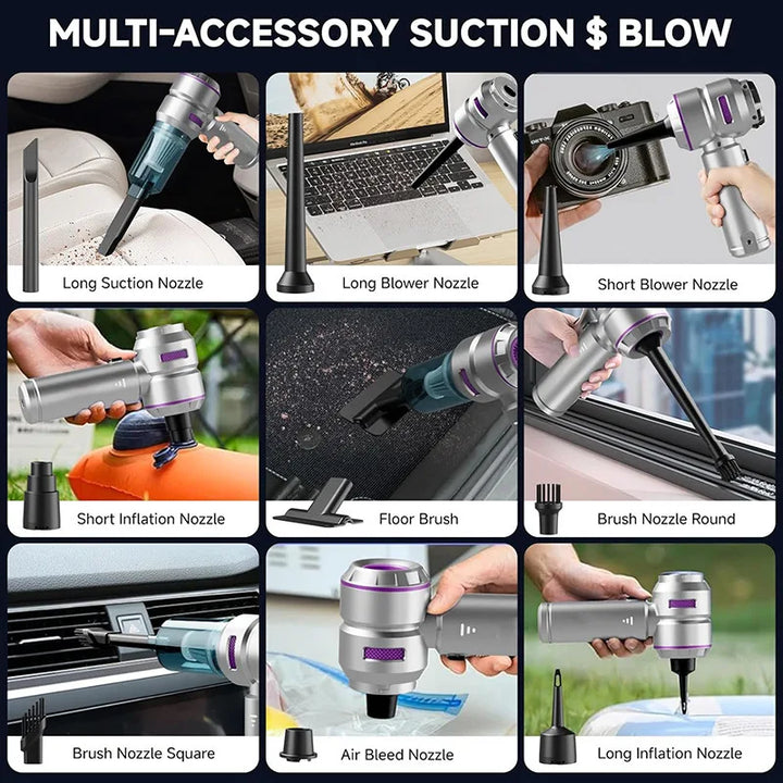 Cordless Car Vacuum 390000 PA – Powerful Wireless Handheld Interior Cleaner