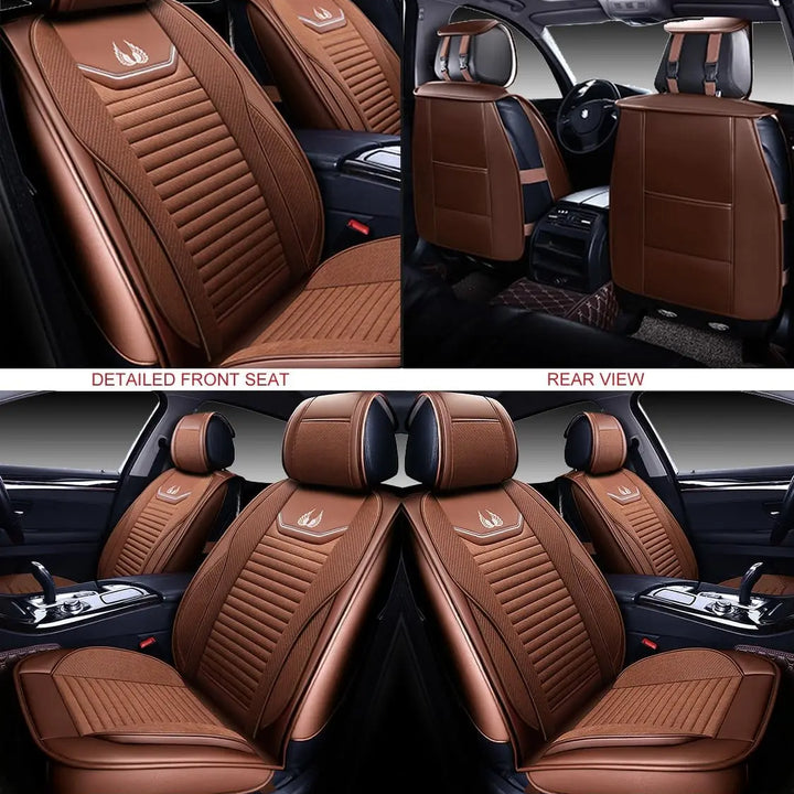 LuxRide™ Premium Waterproof Leather Car Seat Covers