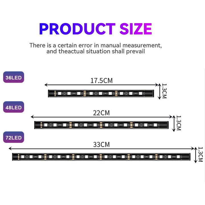 LumiRide™ RGB LED Car Interior Strip Lights