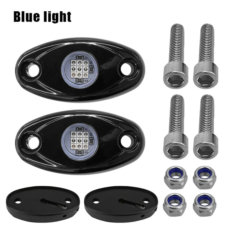 Waterproof LED Rock Lights – Underbody Glow Jeep ATV Truck SUV Off-Road Pair
