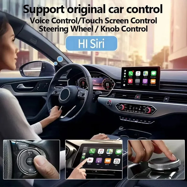 Wireless CarPlay Android Auto Adapter – USB Dongle WiFi Bluetooth Auto Connect