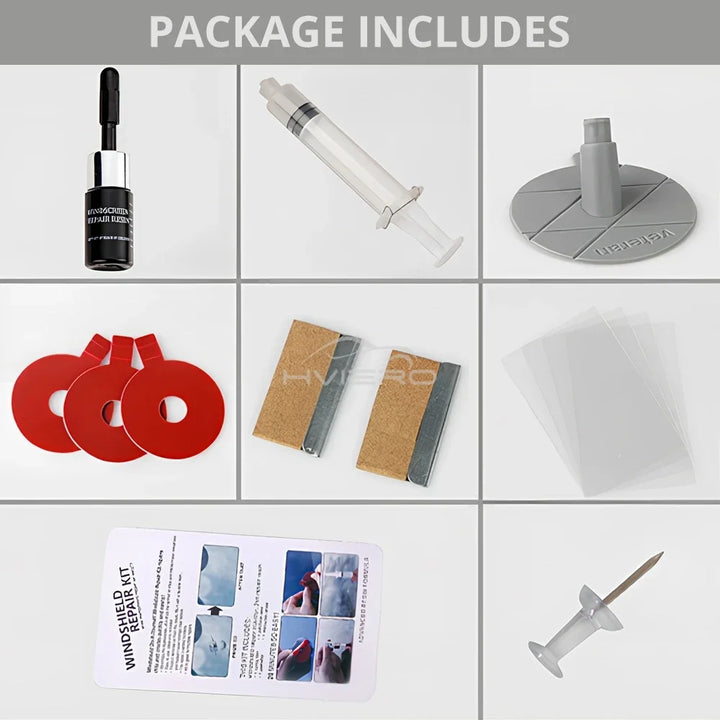 Car Windshield Chip Repair Kit – DIY Crack Polish Tool for All Car Brands