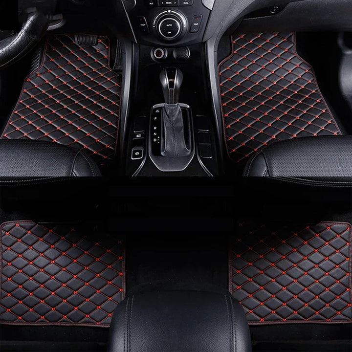 LuxGuard™ 4PCS Universal Leather Car Floor Mat Set