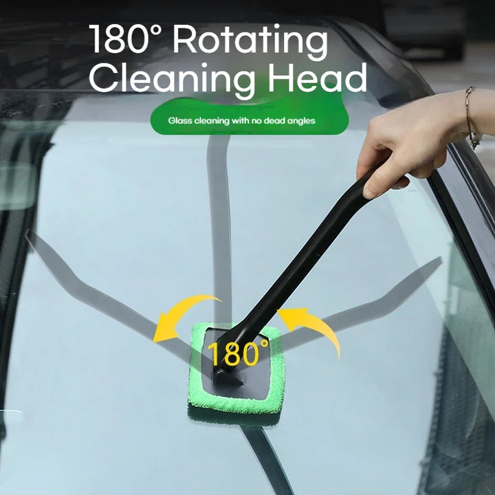 Long-Handle Car Windshield Cleaning Brush – Interior Glass Wiper & Wash Tool