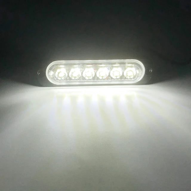 6-LED Grille Strobe Warning Light – Emergency Flash Car & Truck 12/24V