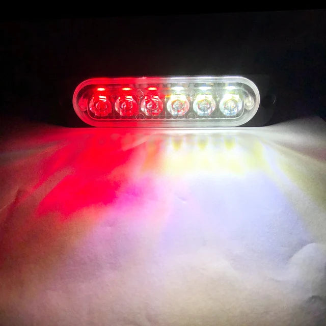 6-LED Grille Strobe Warning Light – Emergency Flash Car & Truck 12/24V