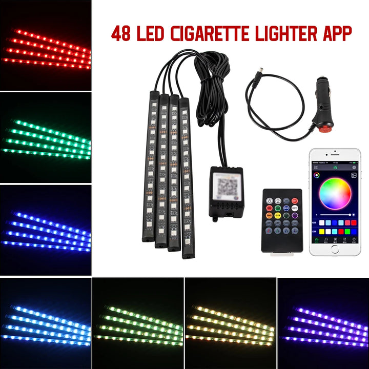 LumiRide™ RGB LED Car Interior Strip Lights