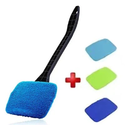 Long-Handle Car Windshield Cleaning Brush – Interior Glass Wiper Wash Tool
