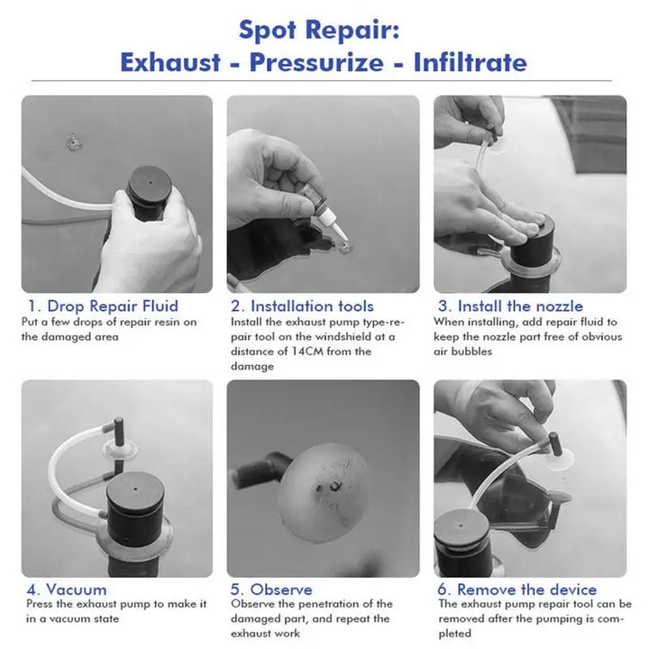 Car Windshield Repair Fluid Kit – Resin Sealer for Cracks & Scratches DIY Fix
