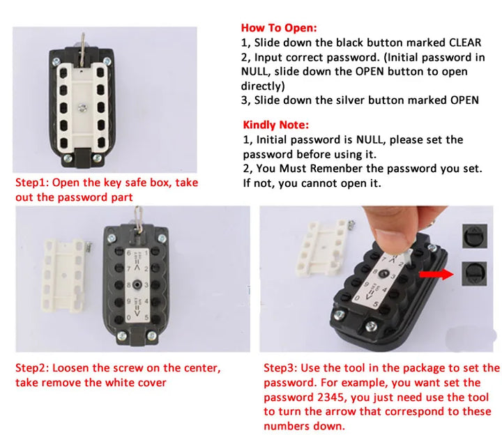 ELESABOX SecureKey 10-Digit Wall-Mounted Key Safe