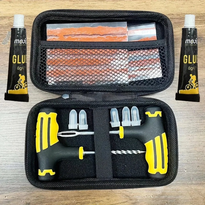 Emergency Tire Repair Kit – Heavy-Duty Rubber Plugs & Glue Cars Trucks RVs