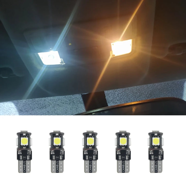T10 W5W 194 CANBUS LED 10-Pack – 5-Chip 5050 SMD License Plate & Reading Light