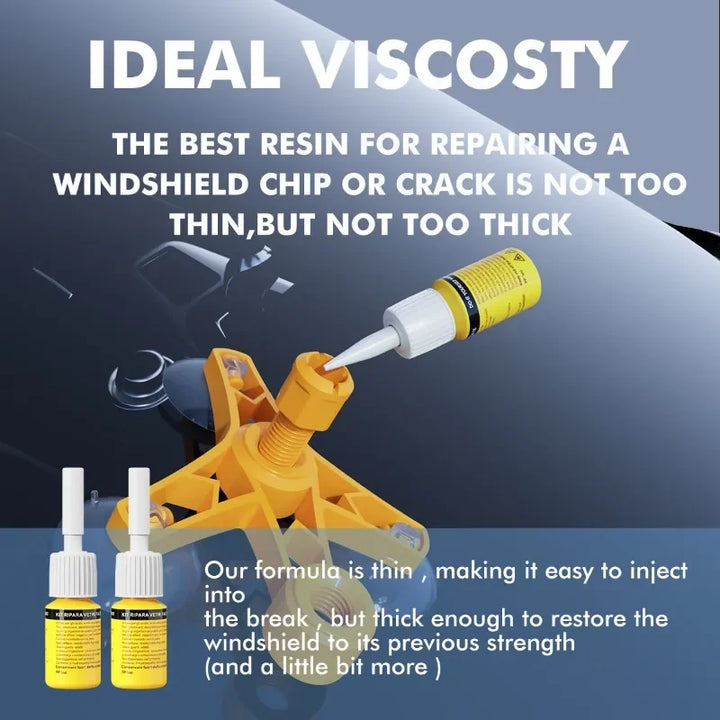 Windshield Crack Repair Kit – DIY Cure Glue for Car Glass Chip & Scratch Fix