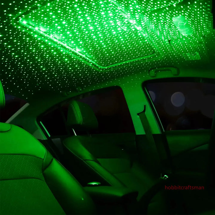 USB Star Night Projector – Galaxy Atmosphere Lamp Car Roof & Ceiling Decor